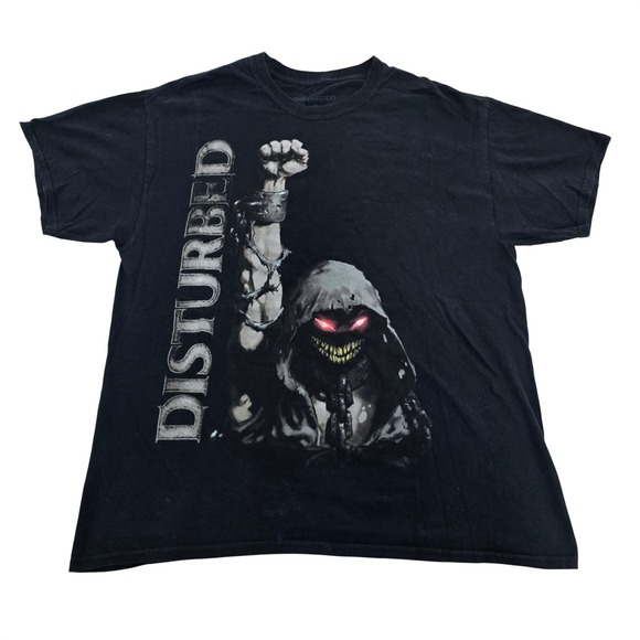 Disturbed Other - Disturbed Band T-Shirt Mens Large Black The Guy Graphic Heavy Metal Rock Tee